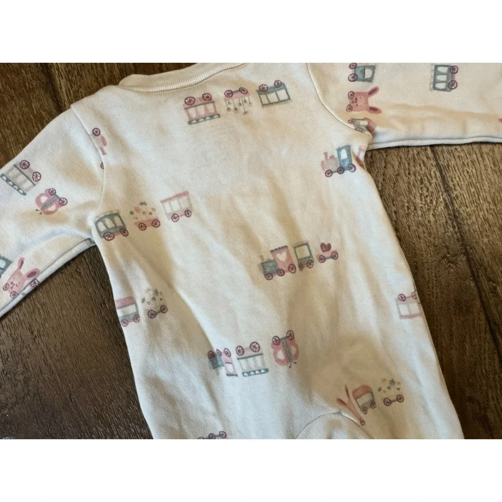 Baby Girl Preemie Clothes Sleeper Outfit Footie 2 Way Zipper Train Bunny Carters